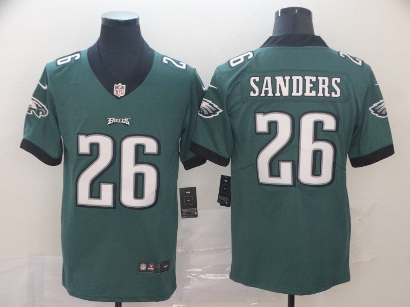 Men's Philadelphia Eagles Miles Sanders #26 Midnight Green Game Jersey1 football jersey product view 1