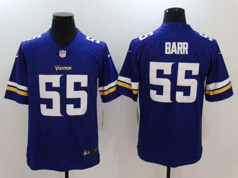 Men's Minnesota Vikings Anthony Barr #55 Purple Game Jersey1 football jersey product view 1
