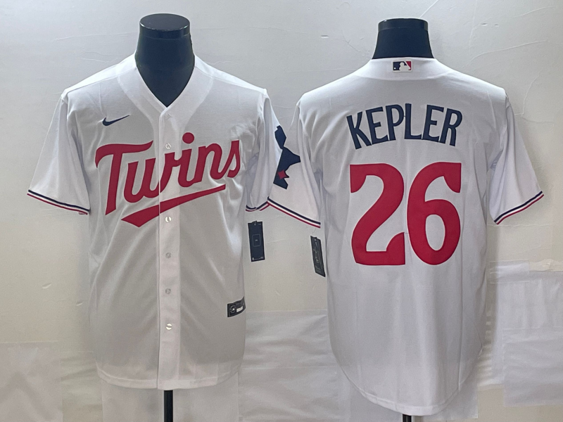 Men's Minnesota Twins Max Kepler #26 White Home Replica Player Jersey1 baseball jersey product view 1
