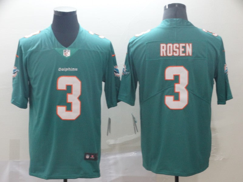Men's Miami Dolphins Josh Rosen #3 Green Game Jersey1 football jersey product view 1