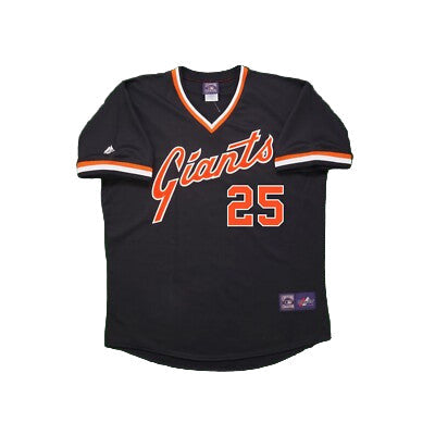 Barry Bonds 1982 San Francisco Giants Cooperstown Road Jersey - Black baseball jersey product view 1