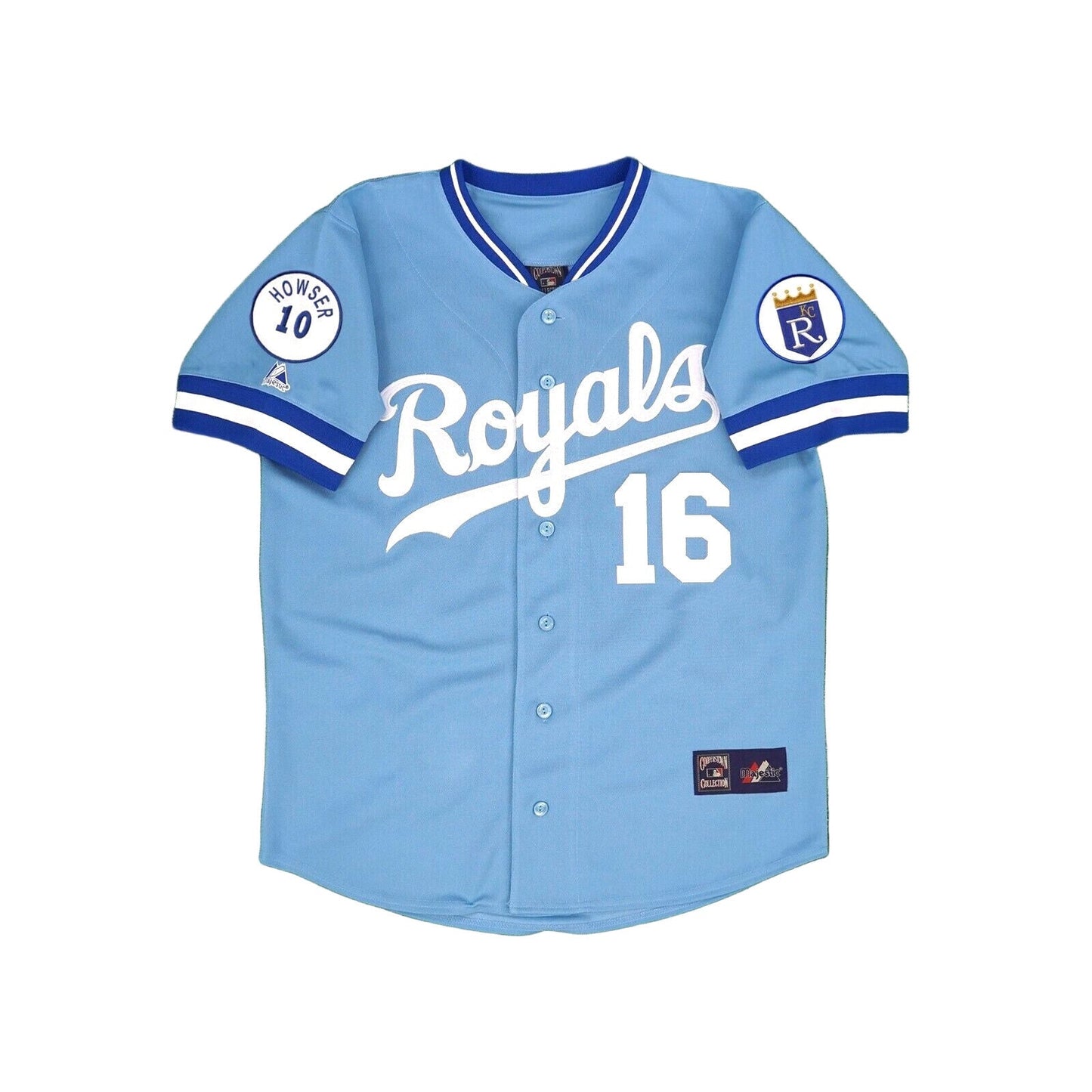 Bo Jackson 1987 Kansas City Royals Cooperstown Away Jersey - Blue baseball jersey product view 1
