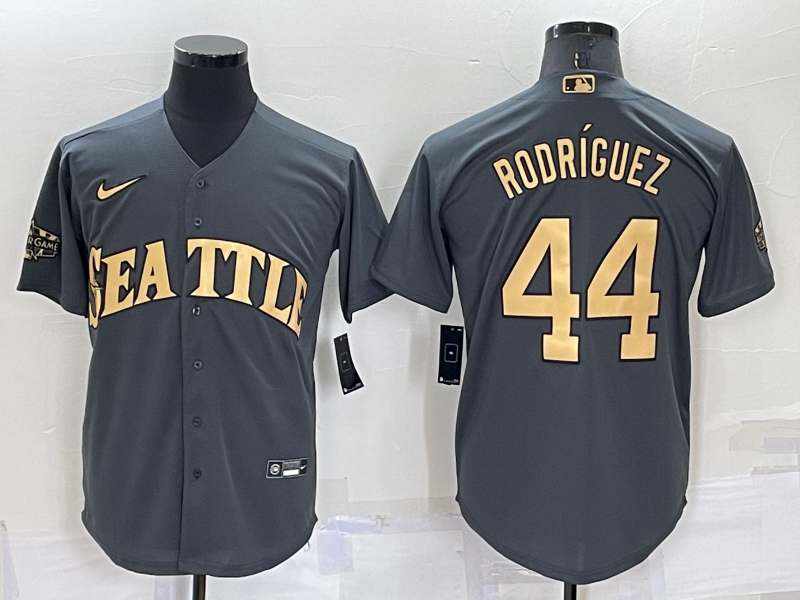 Men's Seattle Mariners Julio Rodriguez #44 Gray Replica Player Jersey baseball jersey product view 1
