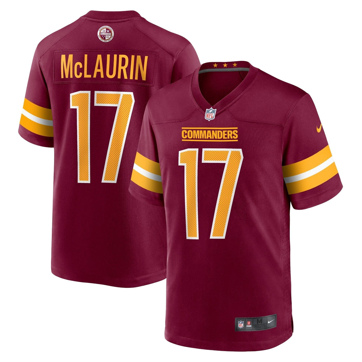 Terry McLaurin Washington Commanders Nike Game Jersey - Burgundy football jersey product view 1