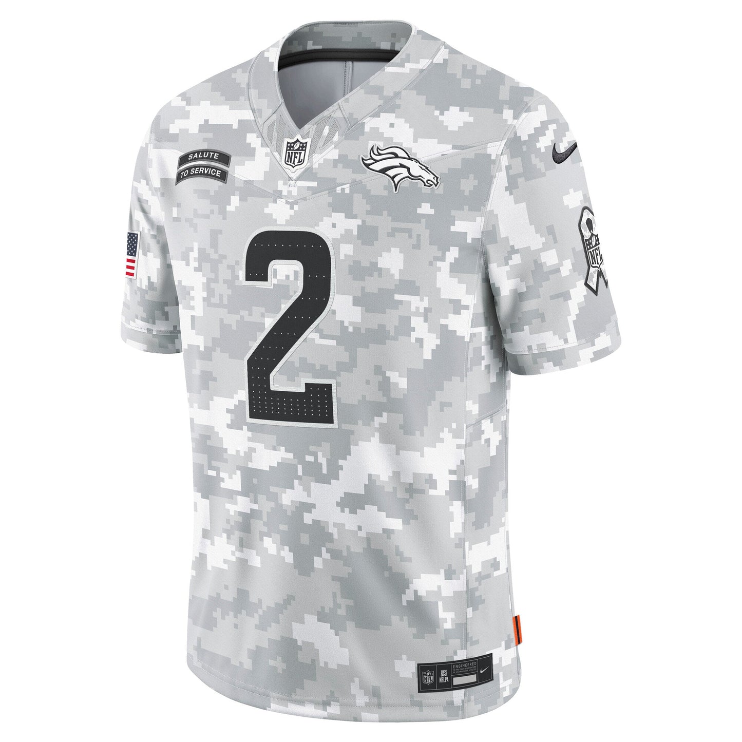 Patrick Surtain II Denver Broncos Nike 2024 Salute to Service Limited Jersey - Arctic Camo football jersey product view 2