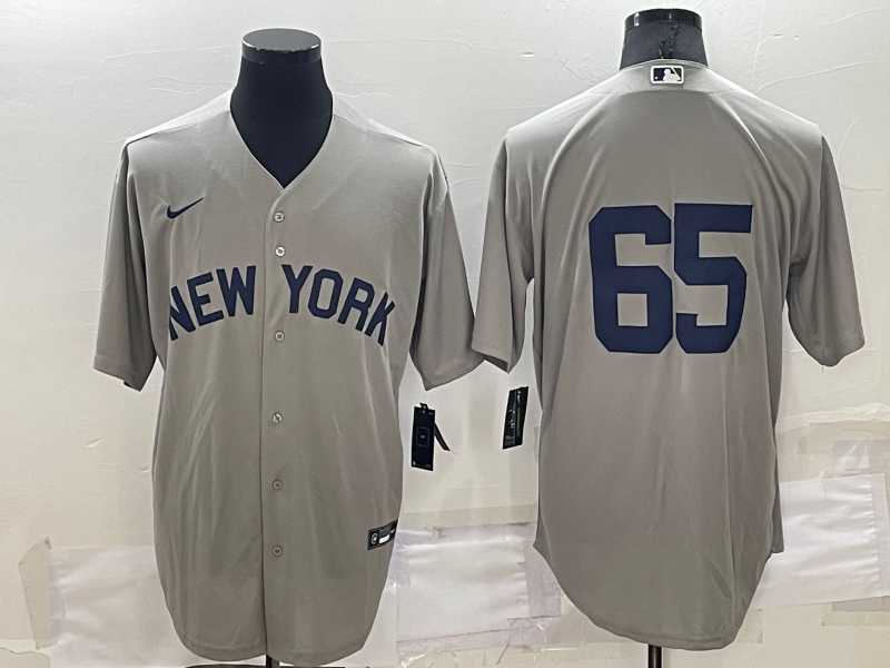 Men's New York Yankees Nestor Cortes Jr. #65 Gray Replica Player Name Jersey1 baseball jersey product view 1