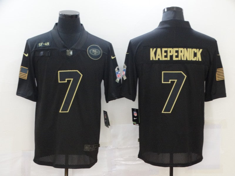 Men's San Francisco 49ers Colin Kaepernick #7 Black Game Jersey1 football jersey product view 1