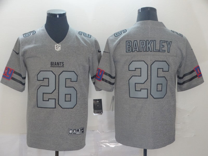Men's New York Giants Saquon Barkley #26 Gray Game Player Jersey1 football jersey product view 1