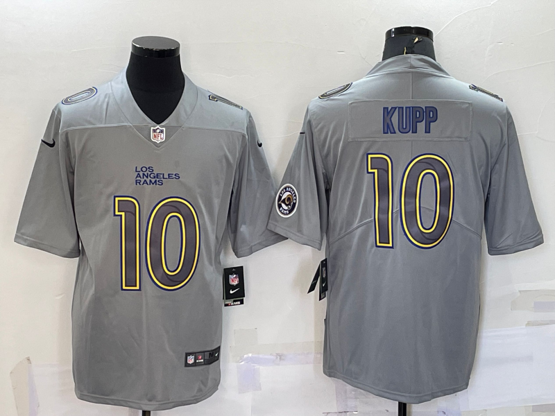 Men's Los Angeles Rams Cooper Kupp #10 Gray Atmosphere Fashion Game Jersey1 football jersey product view 1
