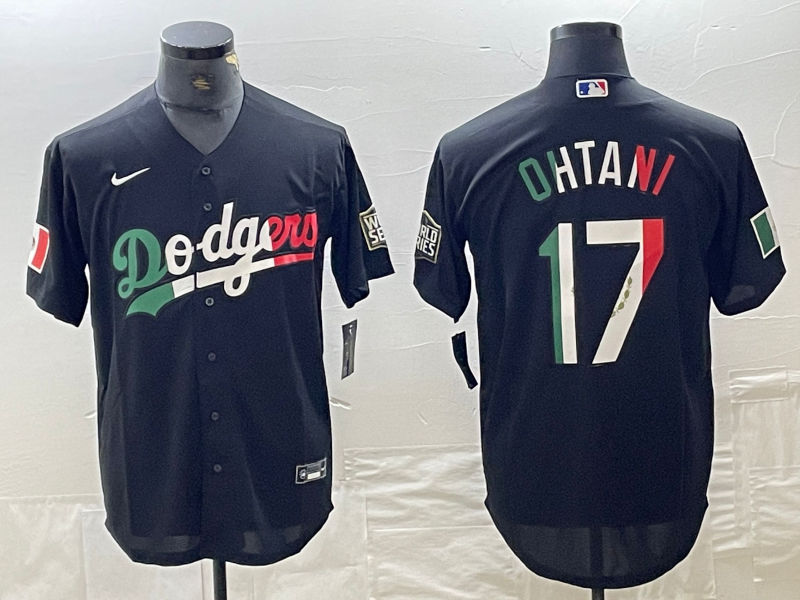 Men's Los Angeles Dodgers Shohei Ohtani Black Player Jersey1 baseball jersey product view 1