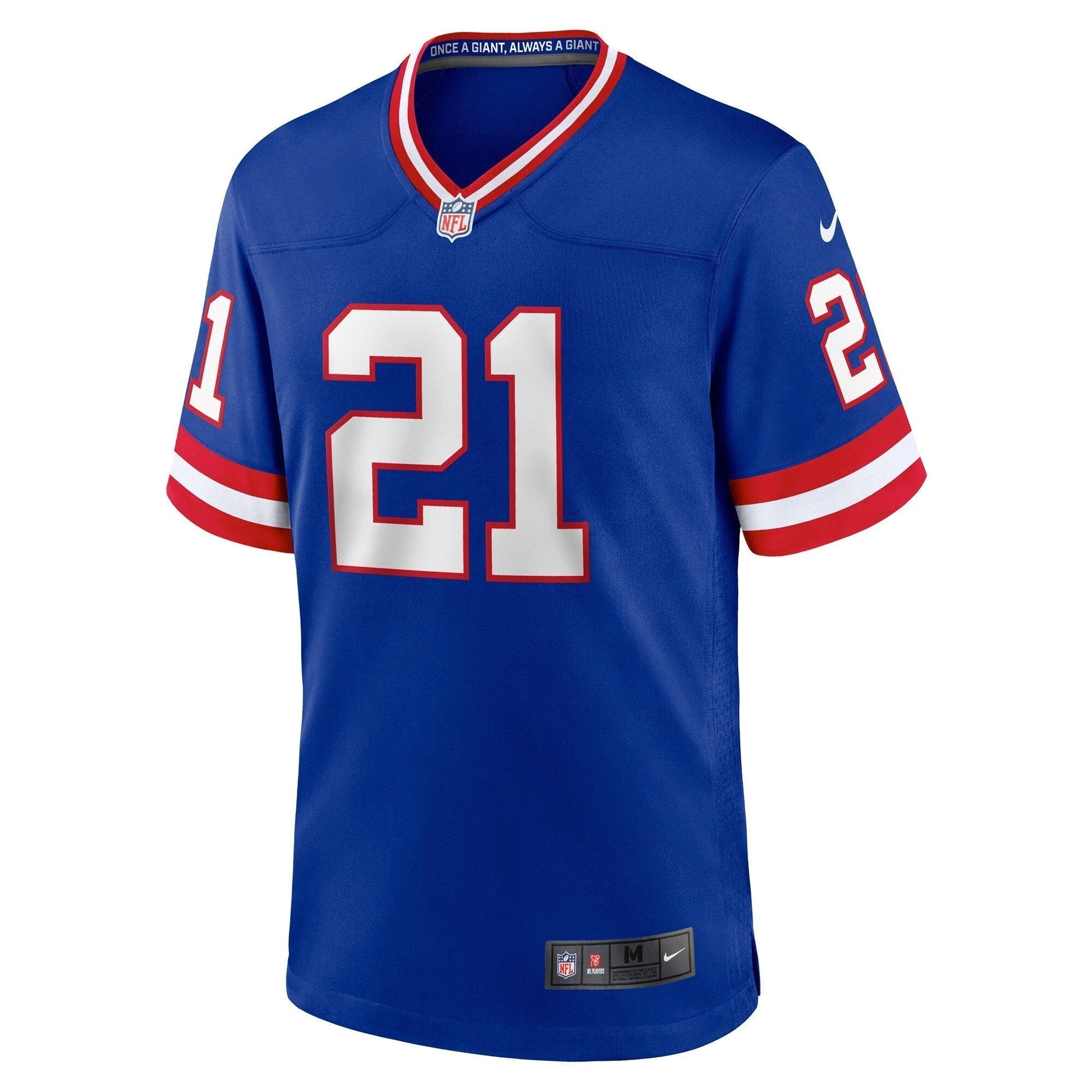 Tiki Barber New York Giants Nike Classic Retired Game Jersey - Royal football jersey product view 2