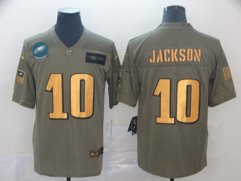 Men's Philadelphia Eagles Desean Jackson #10 Brown Game Player Jersey1 football jersey product view 1
