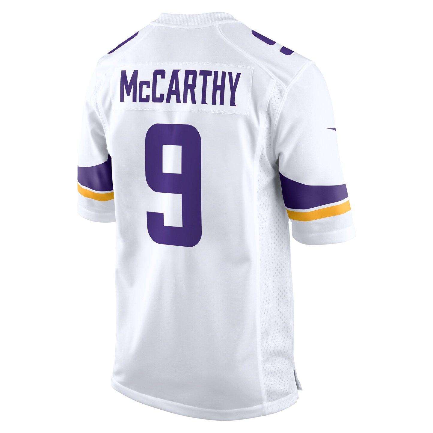 J.J. McCarthy Minnesota Vikings Nike Game Jersey - White football jersey product view 3