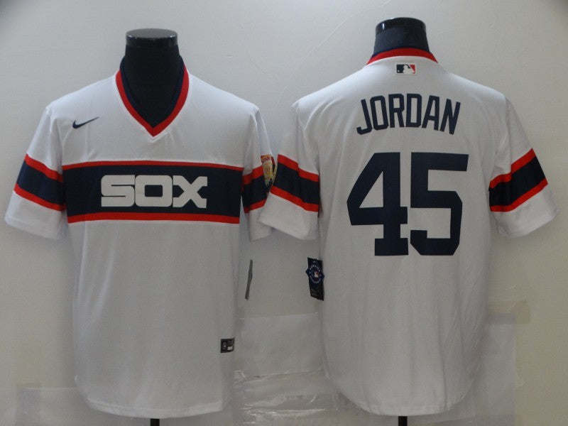 Men's Chicago White Sox Michael Jordan #45 White Stitched Jersey1 basketball jersey product view 1