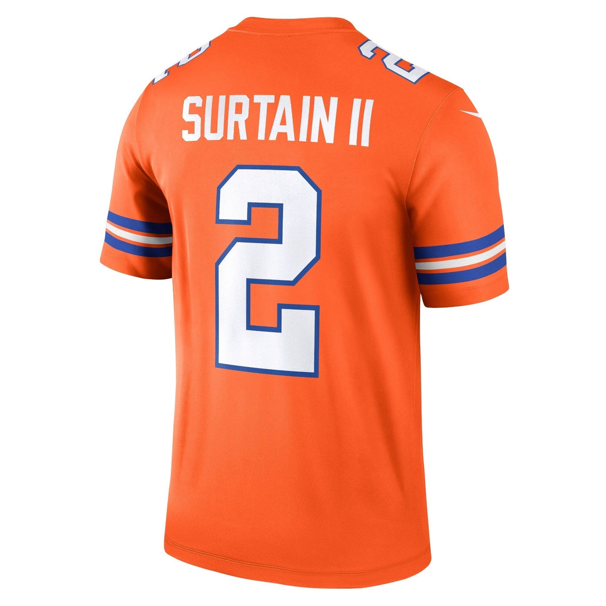 Patrick Surtain II Denver Broncos Nike Mile High Collection 1977 Throwback Legend Jersey - Orange football jersey product view 3