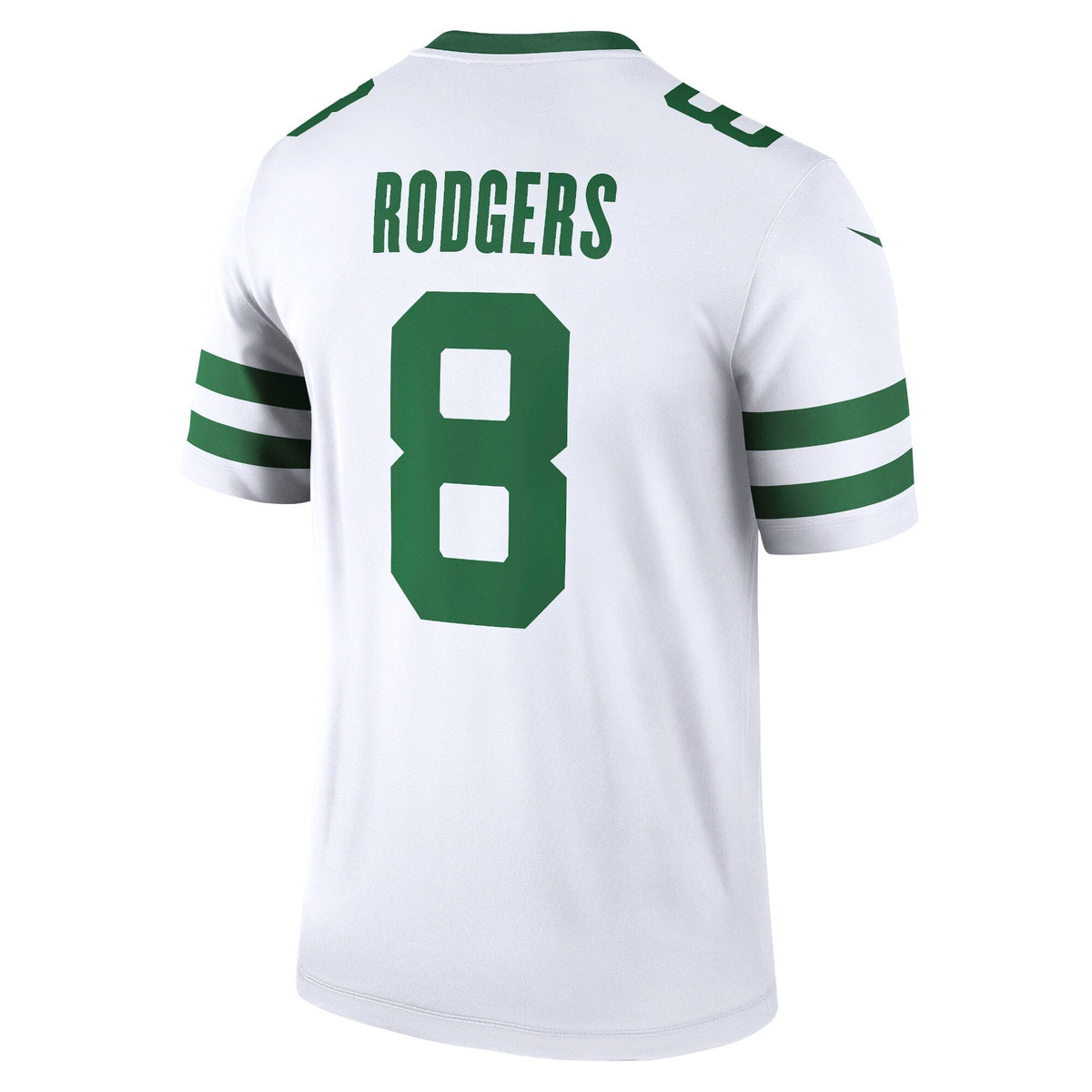 Aaron Rodgers New York Jets Nike Men's Legend Jersey - Legacy White football jersey product view 3
