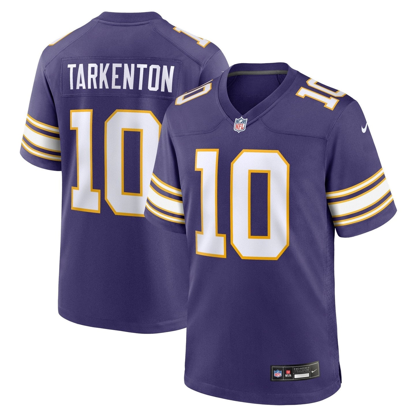 Fran Tarkenton 10 Minnesota Vikings Classic Retired Men Jersey - Purple football jersey product view 1