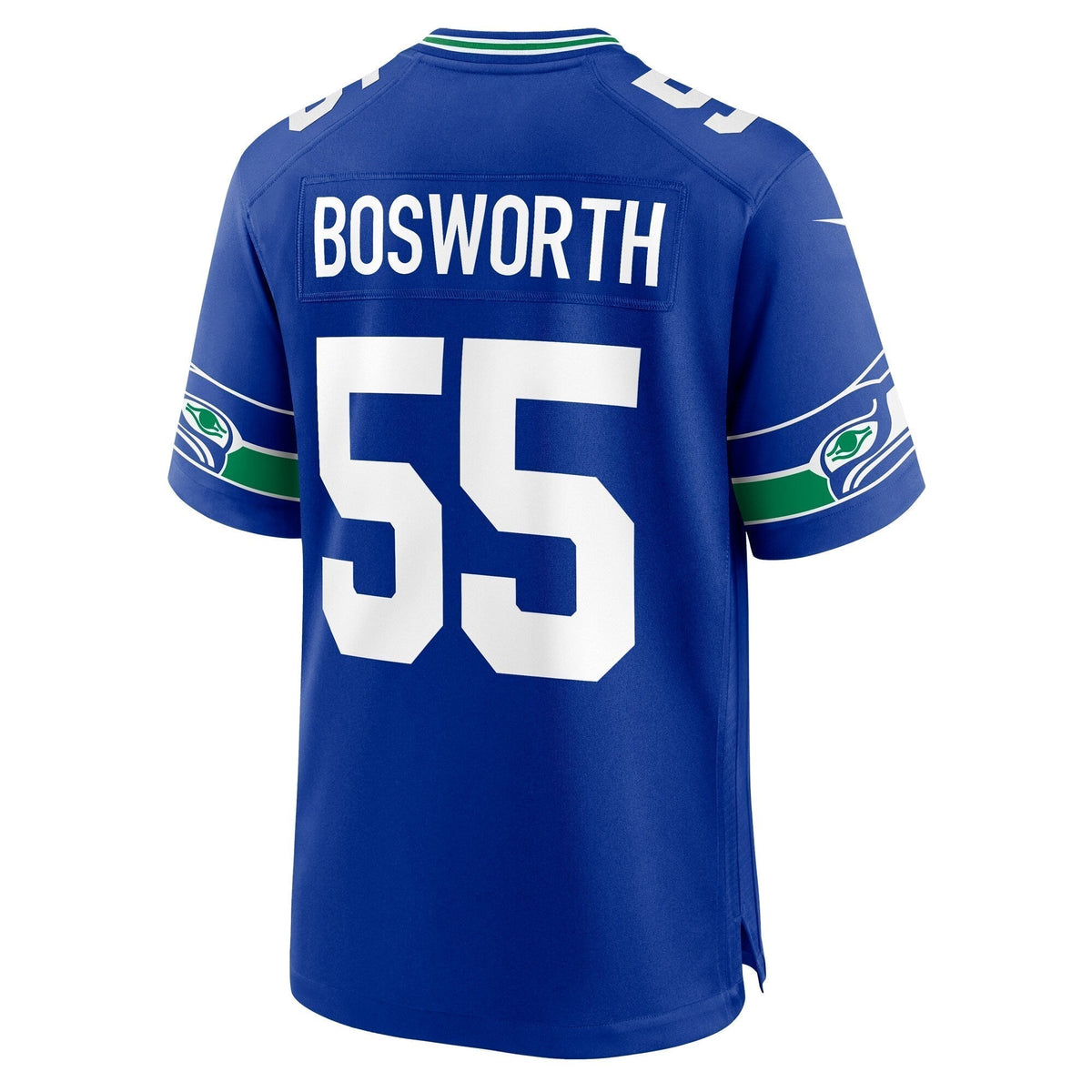 Brian Bosworth Seattle Seahawks Nike Throwback Retired Game Jersey - Royal football jersey product view 3