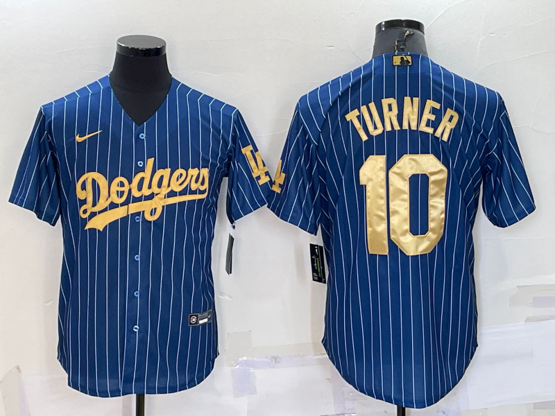 Men's Los Angeles Dodgers Justin Turner #10 Blue Player Jersey1 baseball jersey product view 1