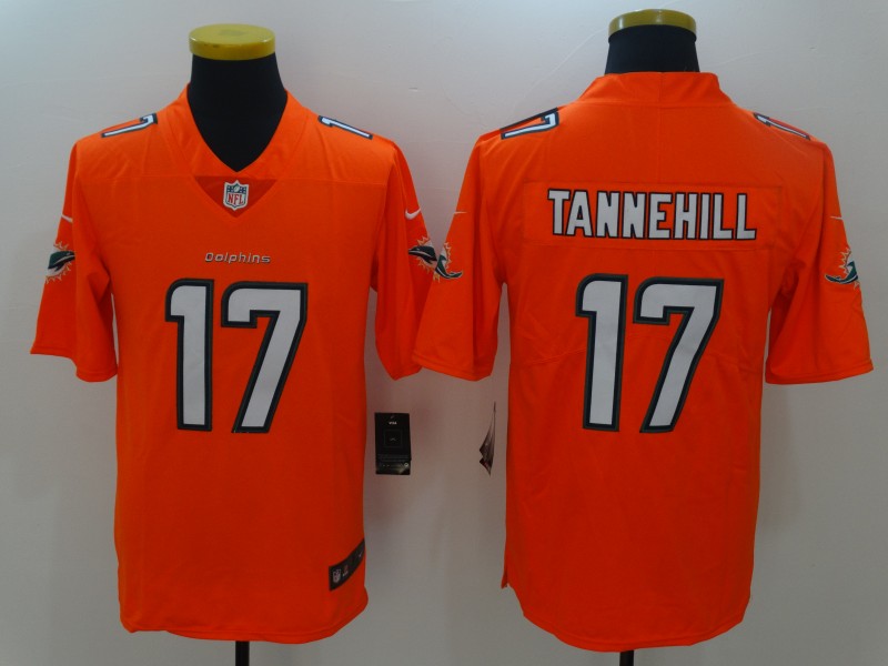 Men's Miami Dolphins Ryan Tannehill #17 Orange Game Jersey1 football jersey product view 1