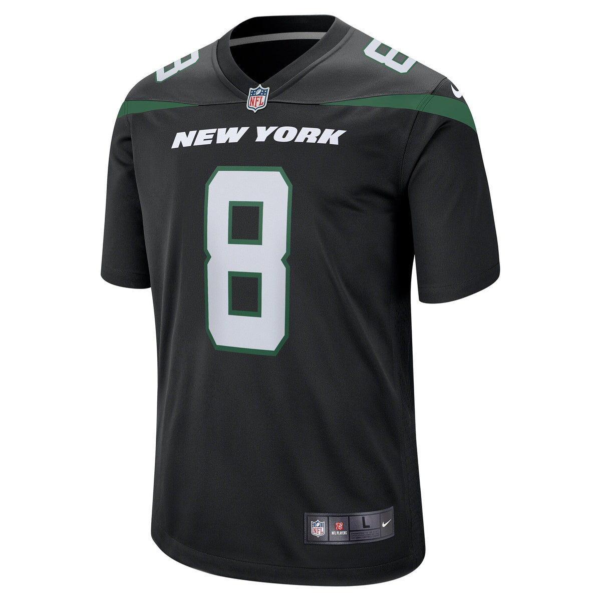 Aaron Rodgers New York Jets Nike Game Jersey - Black football jersey product view 2
