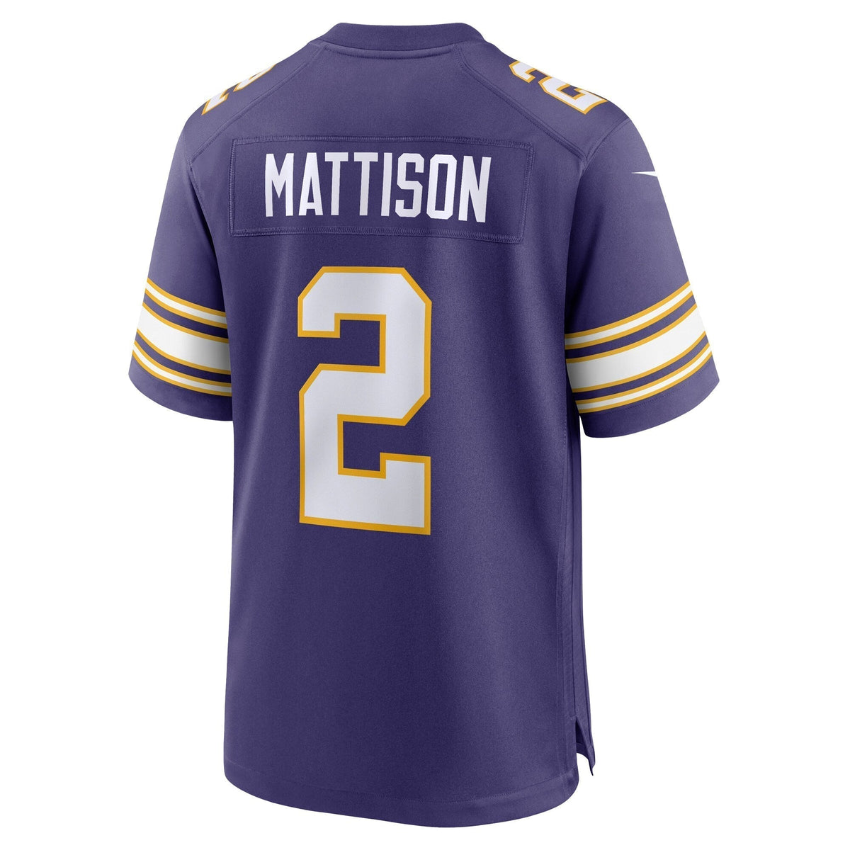 Alexander Mattison Minnesota Vikings Nike Classic Game Jersey - Purple football jersey product view 3