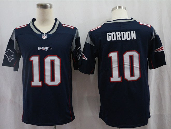 Men's New England Patriots Josh Gordon #10 Navy Game Jersey1 football jersey product view 1
