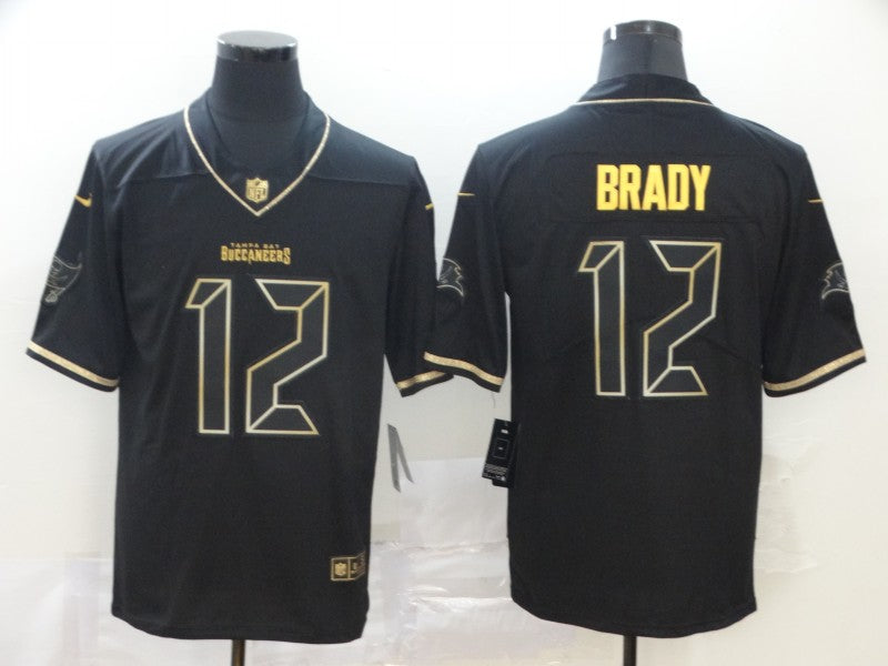 Men's Tampa Bay Buccaneers #12 Tom Brady Black Game Jersey1 football jersey product view 1