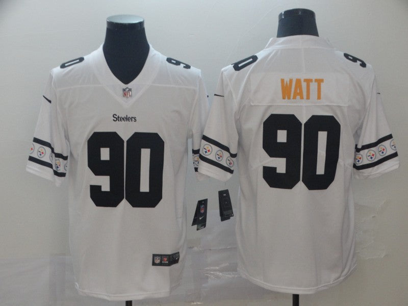 Men's Pittsburgh Steelers T.J. Watt #90 White Player Jersey1 football jersey product view 1