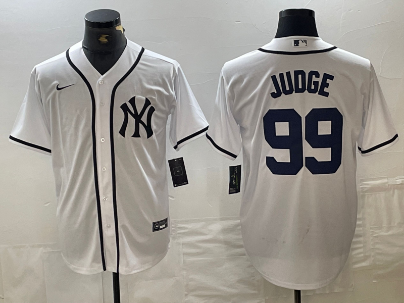 Men's New York Yankees Aaron Judge #99 White Limited Game Jersey1 baseball jersey product view 1