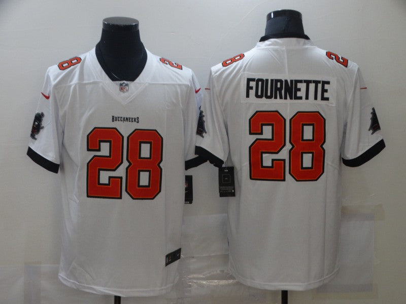 Men's Tampa Bay Buccaneers Leonard Fournette #28 White Game Jersey1 football jersey product view 1