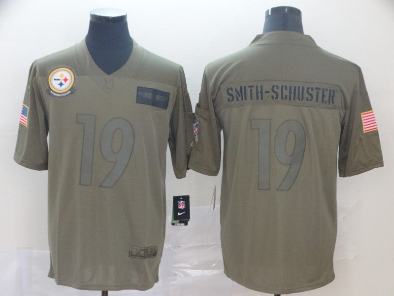 Men's Pittsburgh Steelers JuJu Smith-Schuster #19 Brown Game Jersey1 football jersey product view 1