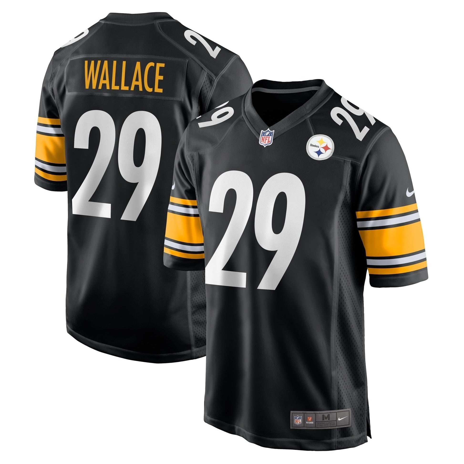 Levi Wallace Pittsburgh Steelers Nike Game Jersey - Black football jersey product view 1