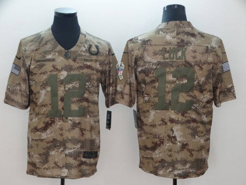 Men's Indianapolis Colts Andrew Luck Camouflage Game Jersey1 football jersey product view 1