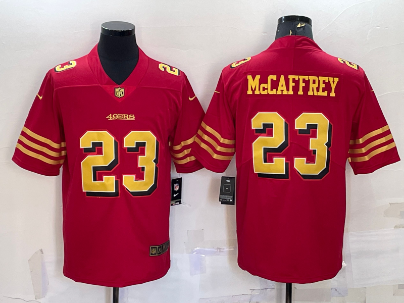Men's San Francisco 49ers Christian McCaffrey #23 Red Player Jersey1 football jersey product view 1