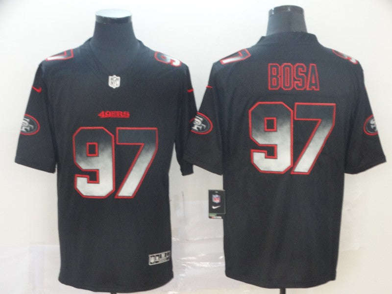 Men's San Francisco 49ers #97 Nick Bosa Black Alternate Game Jersey1 football jersey product view 1