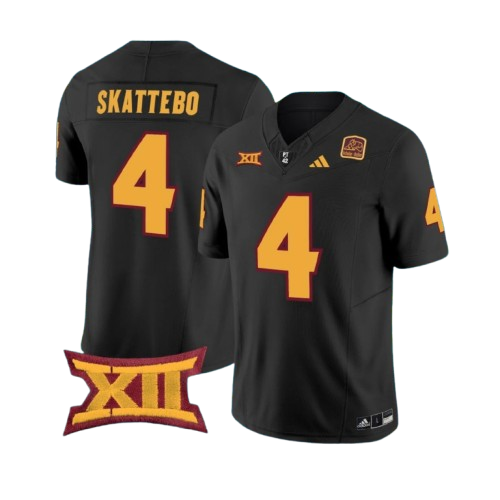 Cam Skattebo Arizona State Sun Devils Jersey - Black sports jersey product view 1