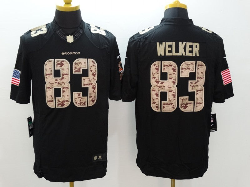 Men's Denver Broncos Wes Welker #83 Black Game Player Jersey1 football jersey product view 1
