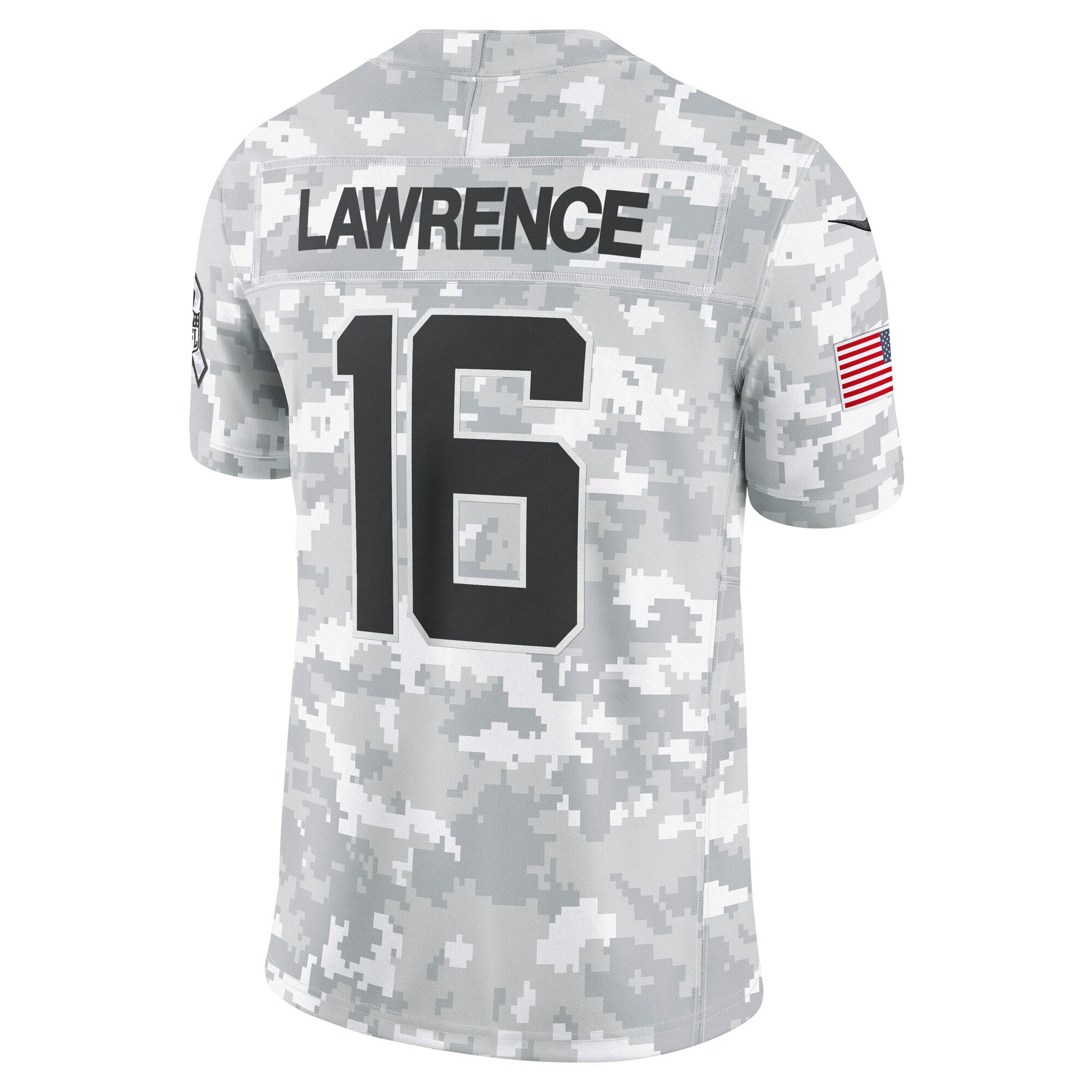 Trevor Lawrence Jacksonville Jaguars Nike 2024 Salute to Service Limited Jersey - Arctic Camo football jersey product view 3