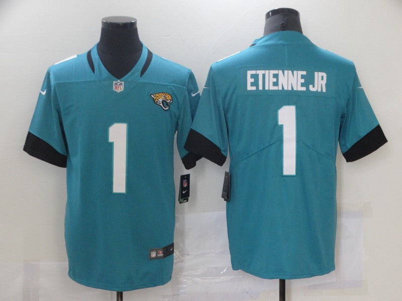 Men's Jacksonville Jaguars Travis Etienne Jr. #1 Teal Game Jersey1 football jersey product view 1