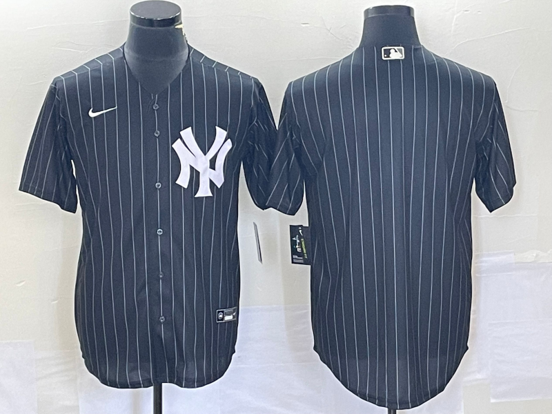 Men's New York Yankees Black Alternate Blank Jersey1 baseball jersey product view 1