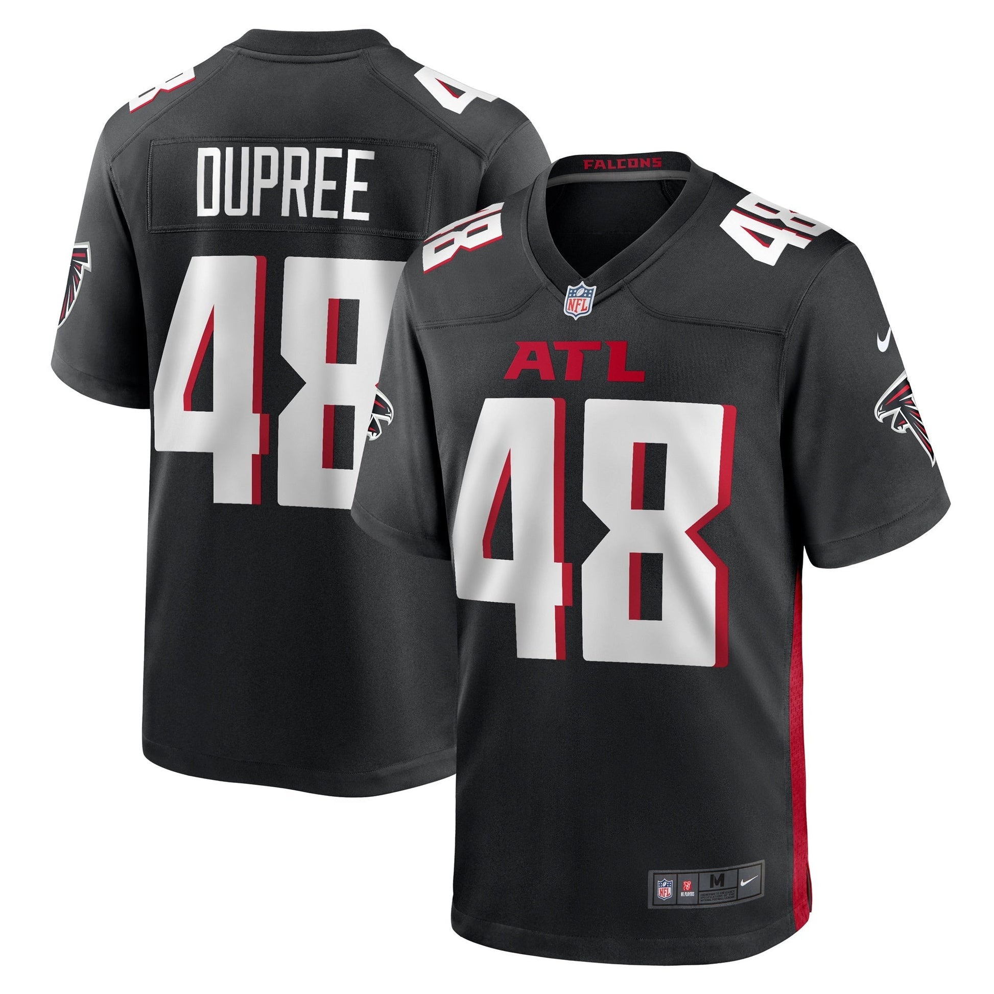Bud Dupree Atlanta Falcons Nike Game Jersey - Black football jersey product view 1