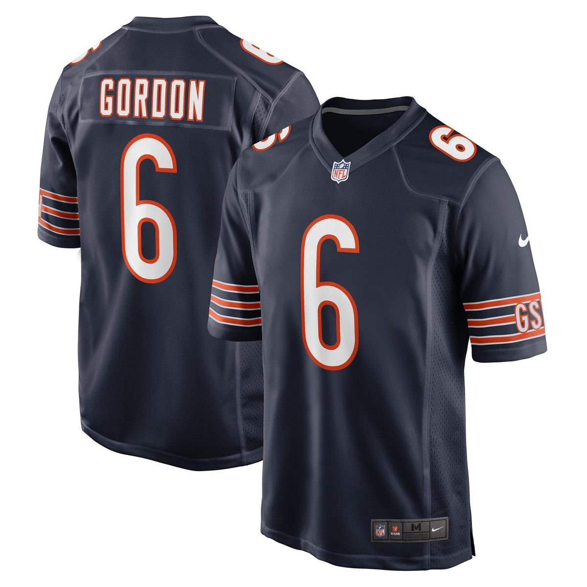 Kyler Gordon Chicago Bears Nike Game Jersey - Navy football jersey product view 1