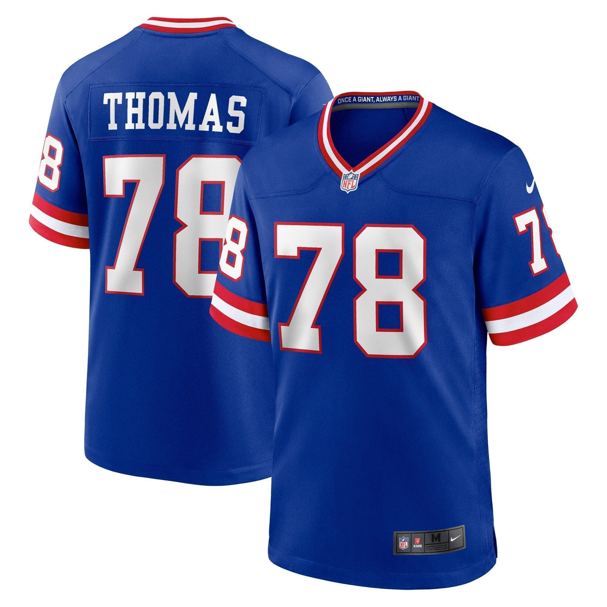 Andrew Thomas New York Giants Nike Classic Game Jersey - Royal football jersey product view 1
