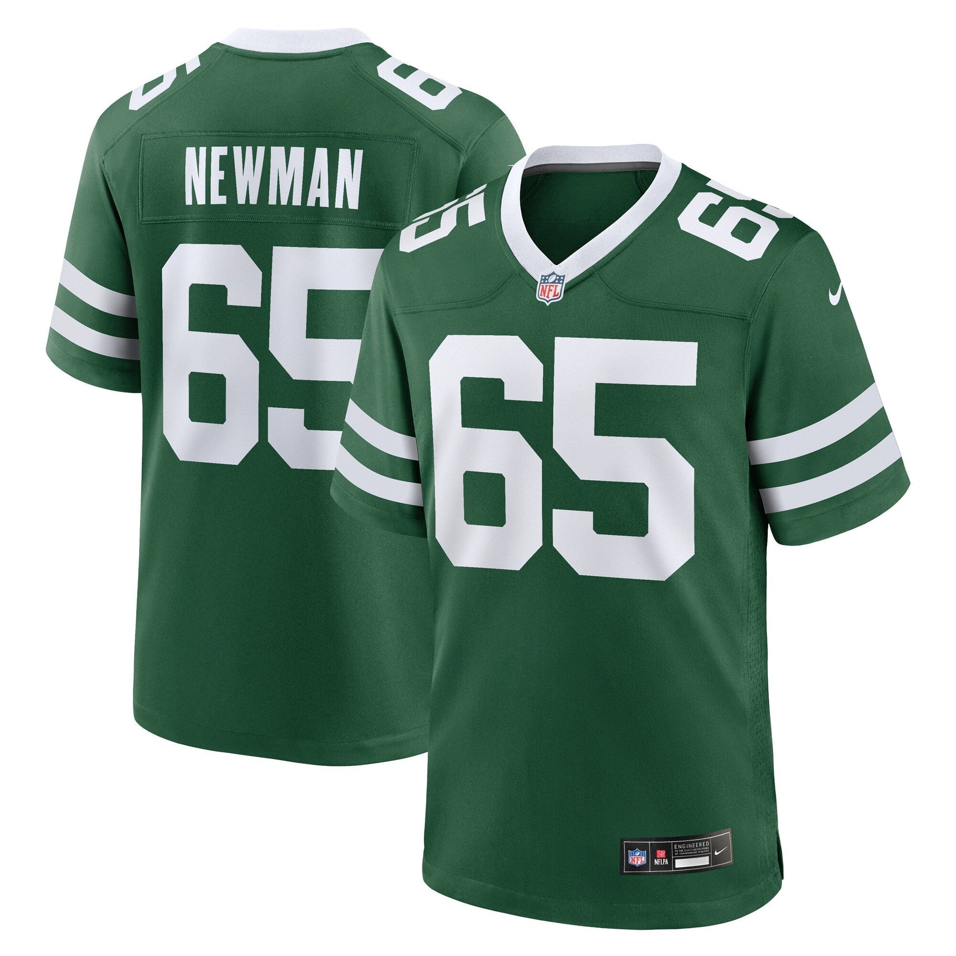 Xavier Newman New York Jets Nike Team Game Jersey - Legacy Green football jersey product view 1