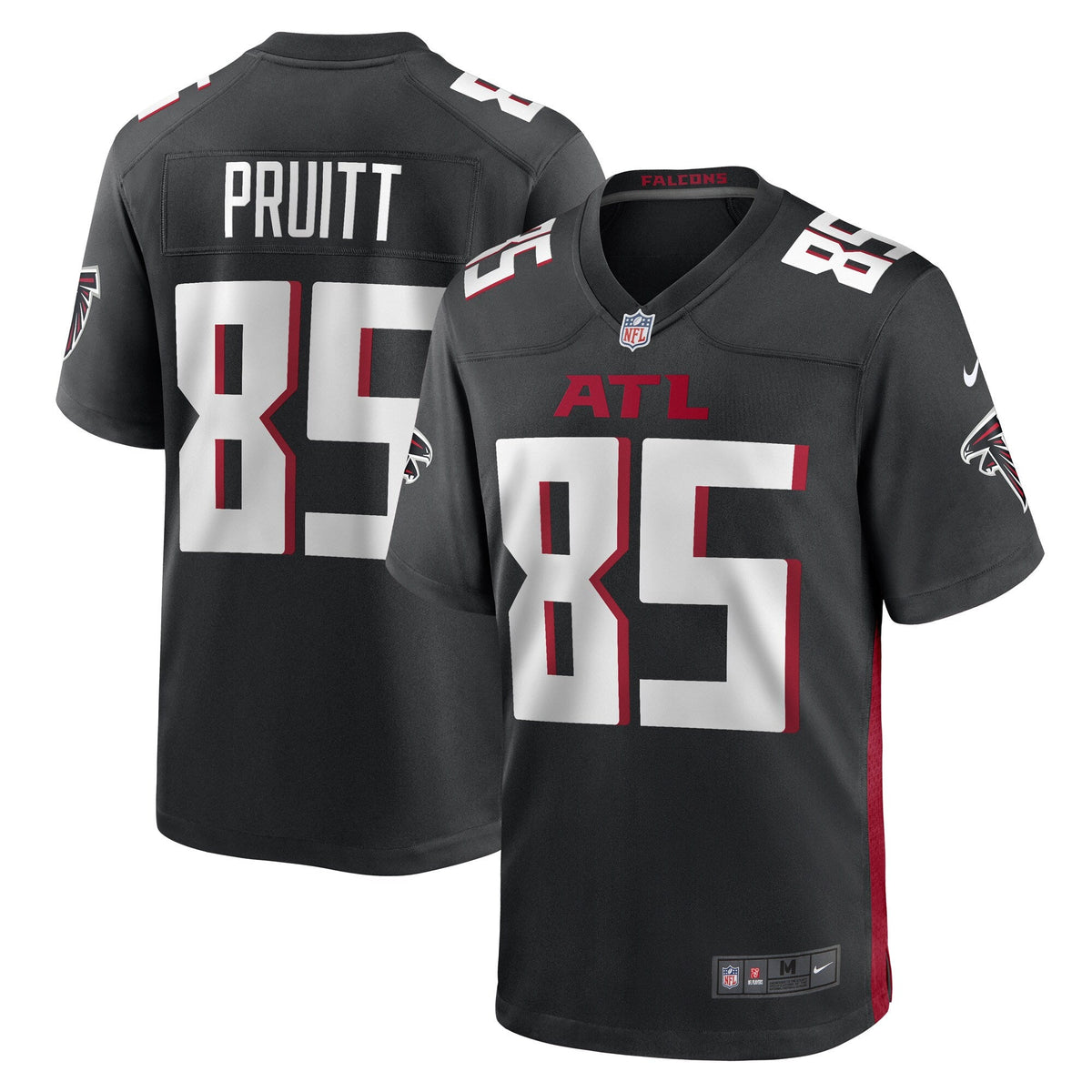 MyCole Pruitt Atlanta Falcons Nike Game Jersey - Black football jersey product view 1