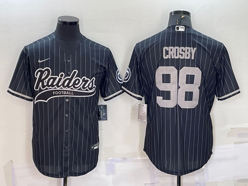 Men's Las Vegas Raiders Maxx Crosby #98 Black Game Player Jersey1 Joint Edition football jersey product view 1