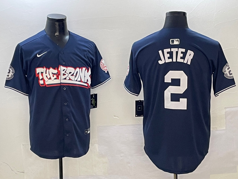 Men's New York Yankees Derek Jeter Navy Limited Player Jersey baseball jersey product view 1