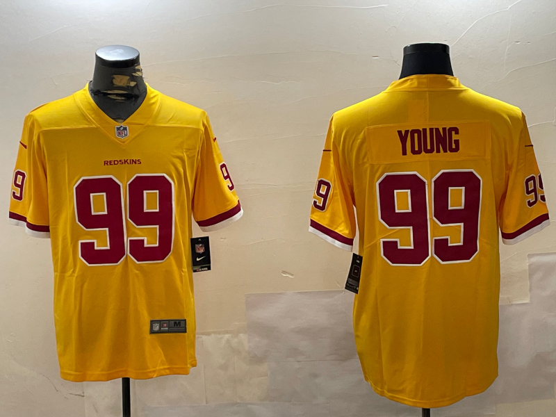 Men's Washington Commanders Chase Young #99 Yellow Game Jersey1 football jersey product view 1