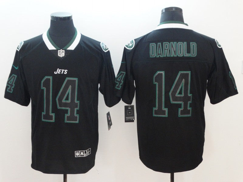 Men's New York Jets Sam Darnold #14 Black Game Jersey1 football jersey product view 1